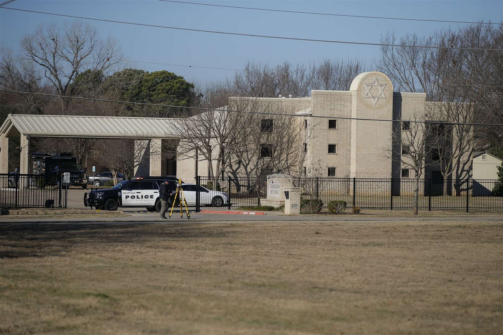 The incident occurred at the Congregation Beth Israel Synagogue in Colleyville, Texas (Brandon Wade/AP)