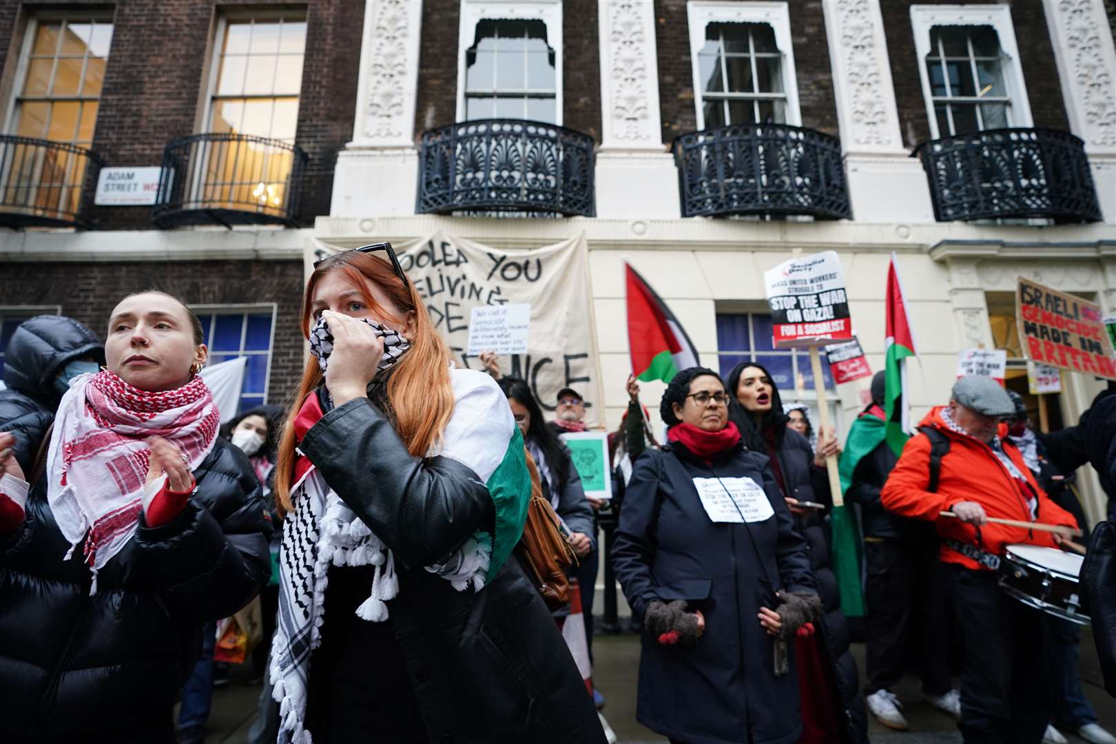 Protesters in central London (James Manning/PA)