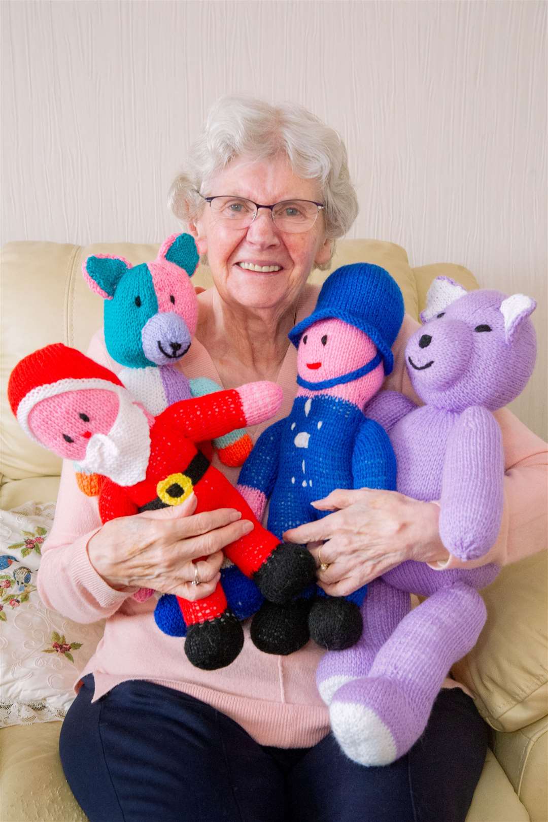 Ruth Ralph, from Hopeman, donated a large amount of handmade teddies to the Christmas Toy Appeal.Picture: Daniel Forsyth