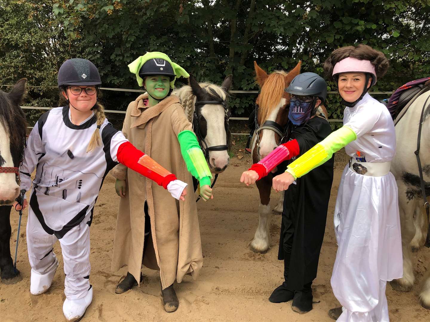 Amelei Niven, Mia Sutherland, Louise Sutherland and Darcey Lucas did a Star Wars-themed routine during RDA's drill riding competition.