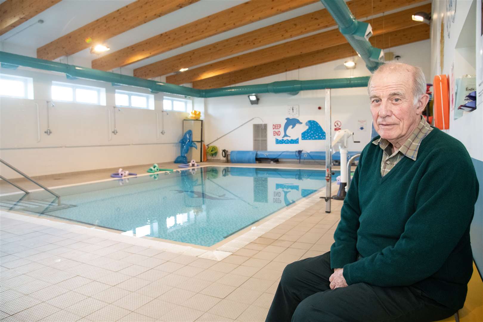 Dr James Anderson says the hydrotherapy pool’s future has been secured. Picture: Daniel Forsyth