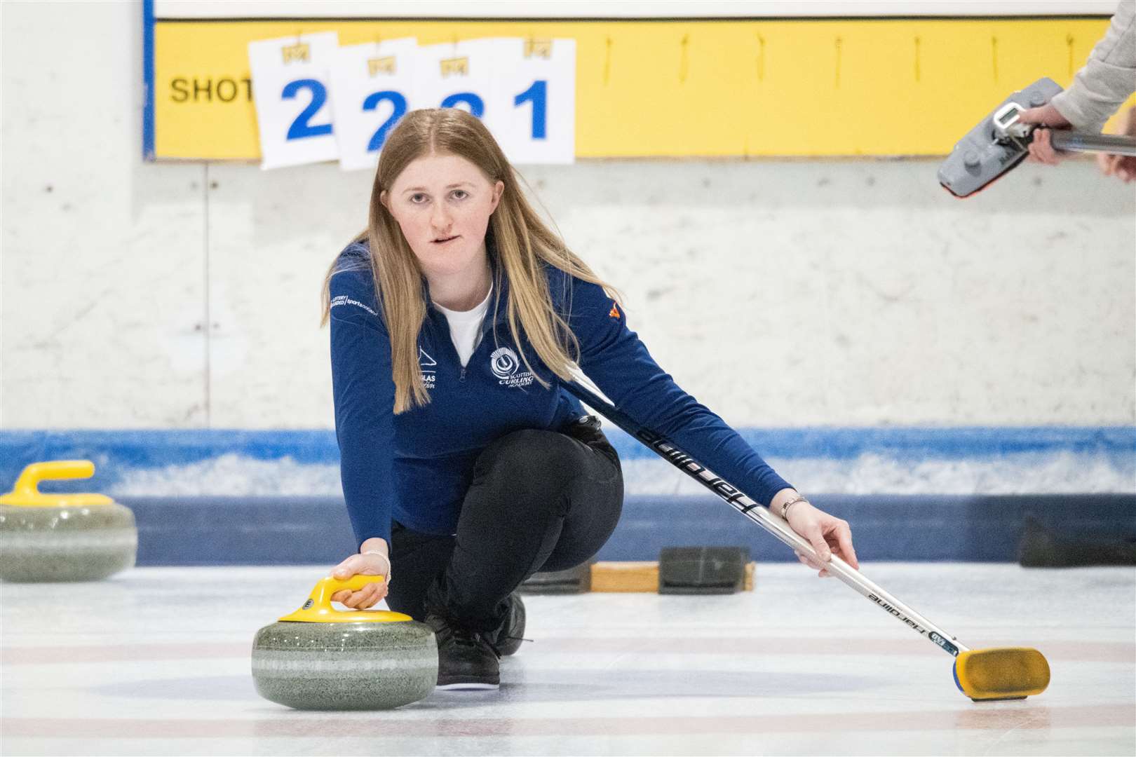 Elgin curler Georgia Clark, one of the many local talents taking part in the international bonspiel. .Picture: Daniel Forsyth..