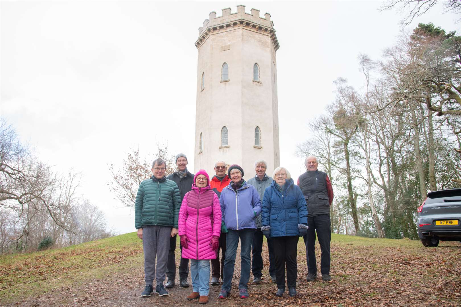 Forres Heritage Trust volunteers ahead of the reopening of Nelson’s Tower for the tourist season. Pictures: Daniel Forsyth
