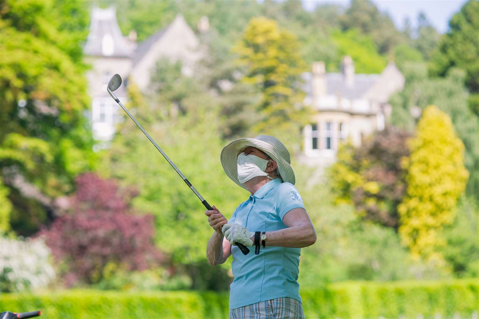 Member Dorothy Marshall in action at Forres Golf Club in the summer ..Picture: Daniel Forsyth..
