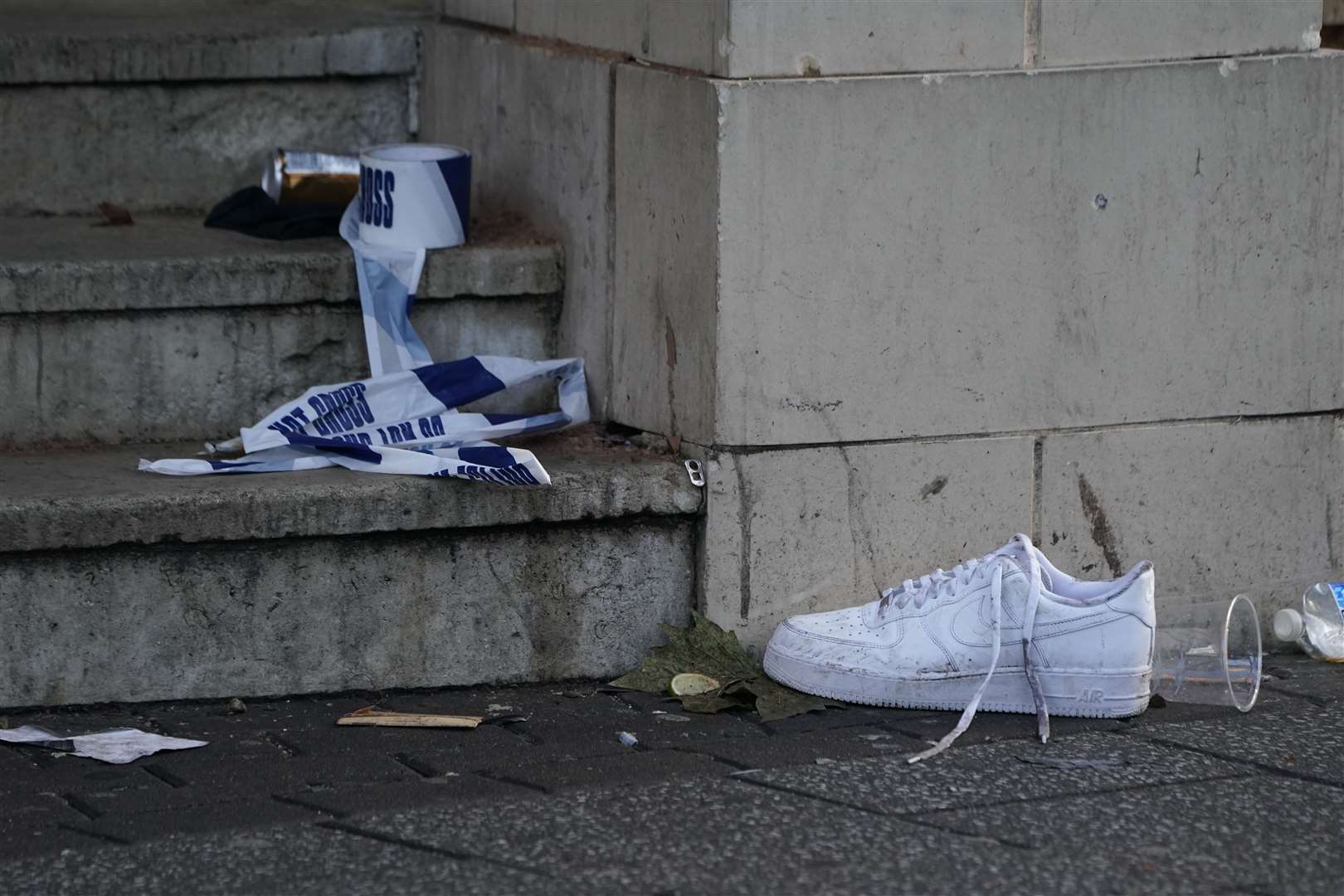 A single trainer left outside Brixton O2 Academy (Kirsty O’Connor/PA)