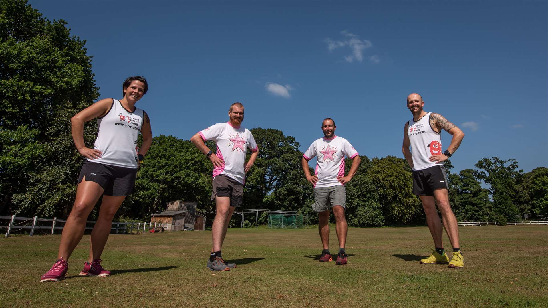 (From left) Lori MacPherson, Mike Munro, Chris Sutcliffe and Andy Bentley will each run on average 140 miles and climb over 19,000ft in the National Three Peaks Challenge. Picture: Alex Mitchell.