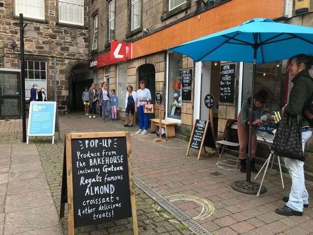 The Bakehouse pop-up at Findhorn Bay Arts’ premises in the town centre was hugely popular.