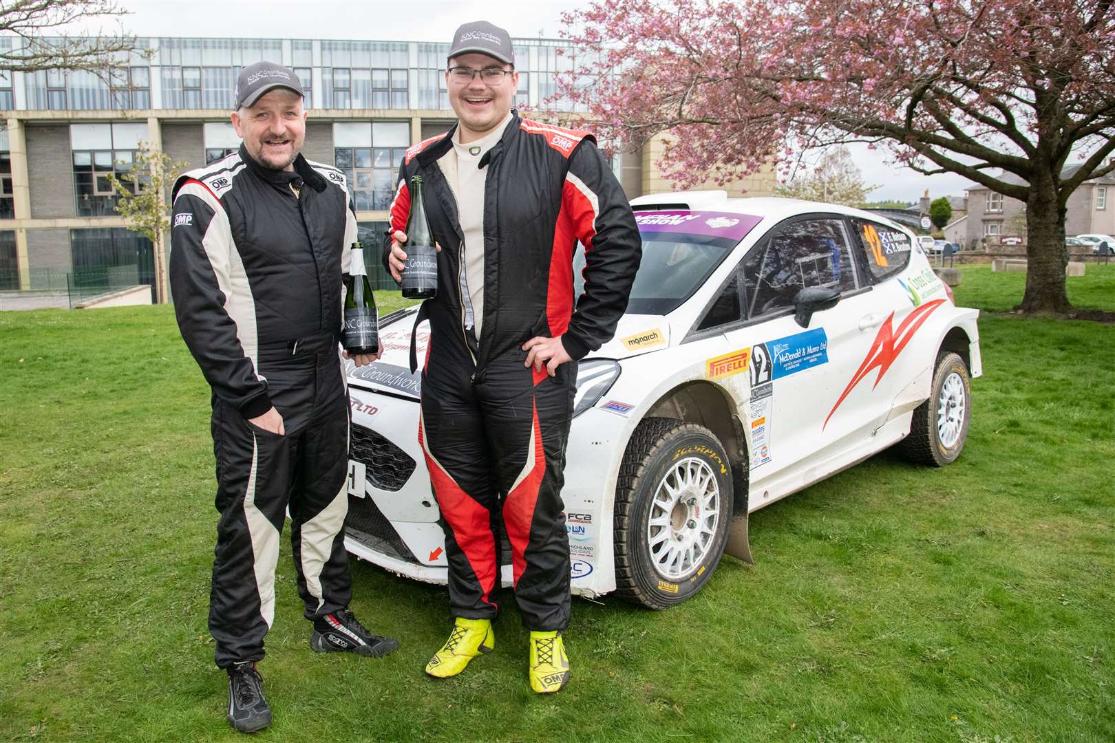 Speyside Stages winners Finlay Retson (right) and co-driver Paul Beaton. Picture: Daniel Forsyth