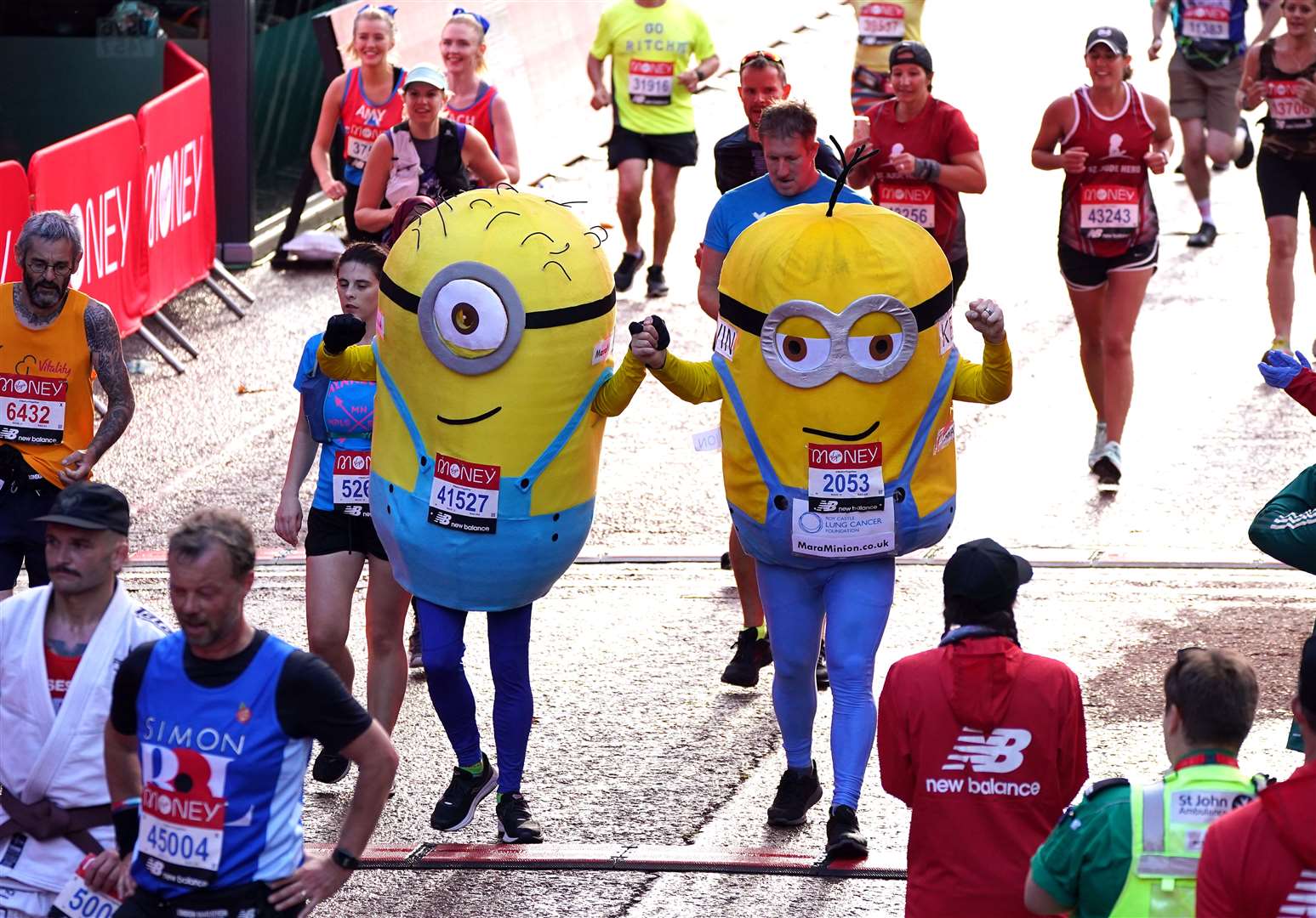 The fancy dress costumes worn by runners are one of the highlights for London Marathon spectators (PA)