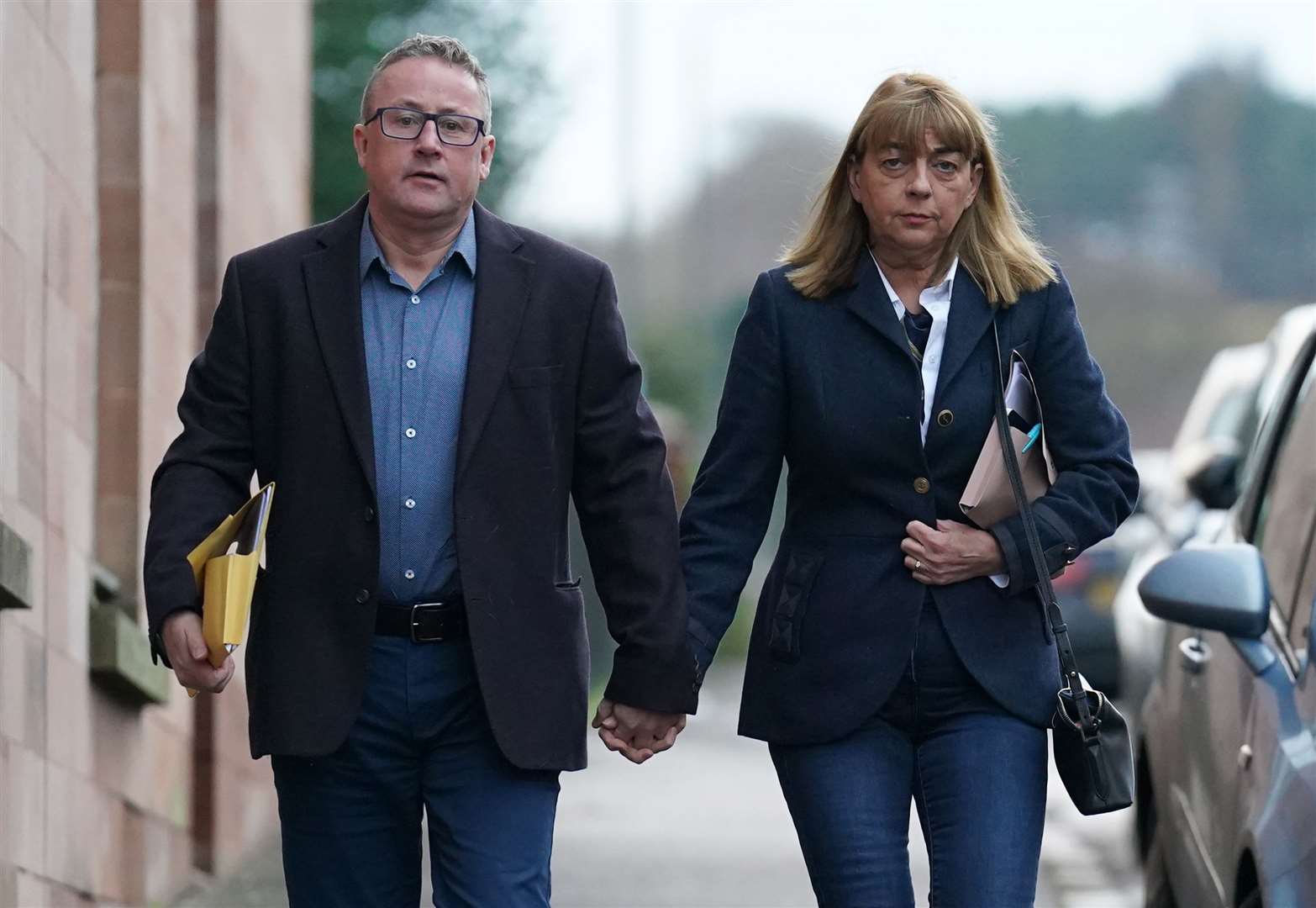 Linda and Stuart Allan, the parents of Katie Allan, who took her own life at Polmont Young Offenders Institution (Andrew Milligan/PA)
