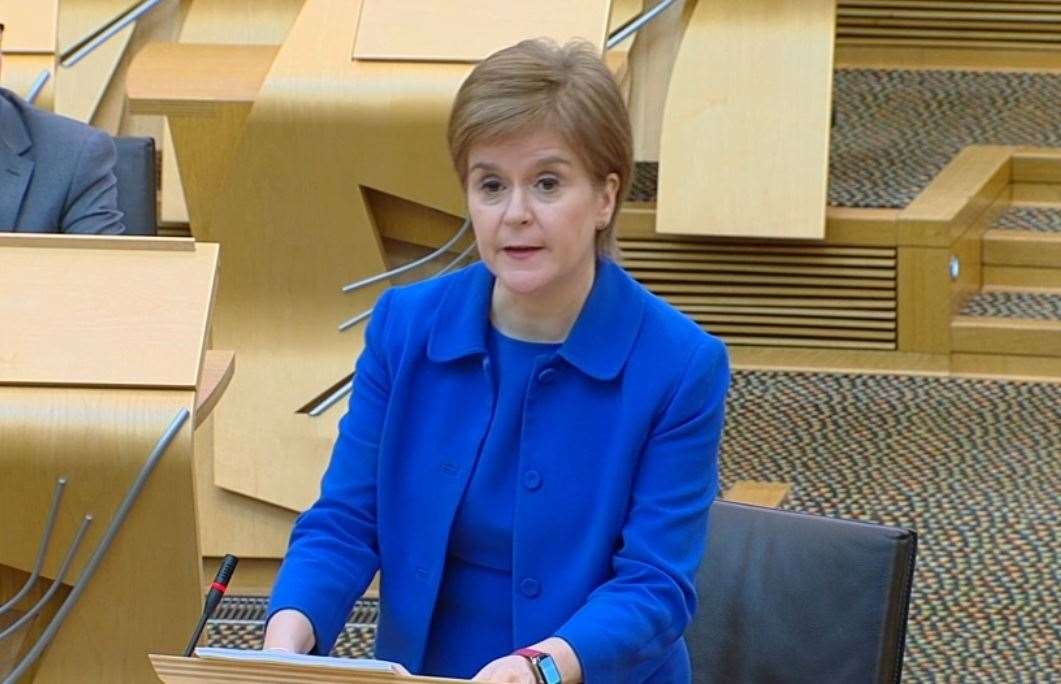 First Minister Nicola Sturgeon updated parliament on lockdown restrictions.