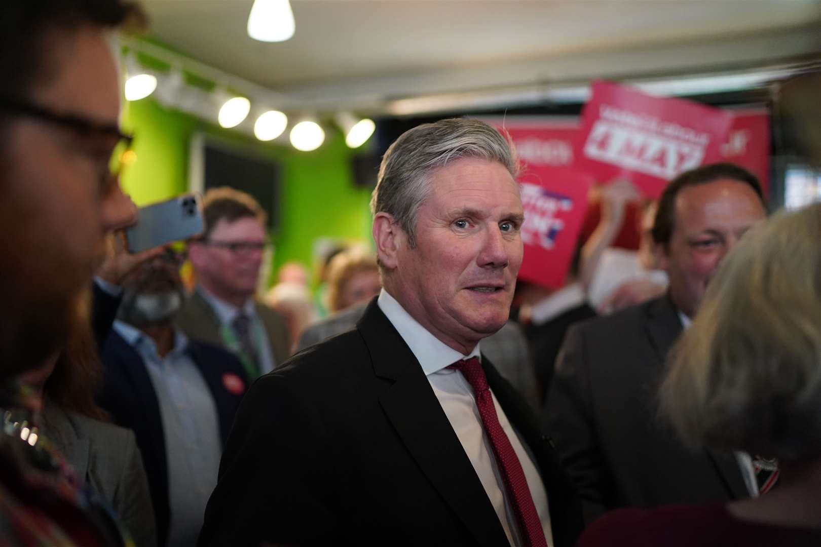 Labour leader Sir Keir Starmer during a visit to Gillingham, Kent, on the eve of local elections polling day to outline Labour’s plan to tackle the cost of living crisis. (Gareth Fuller, PA)