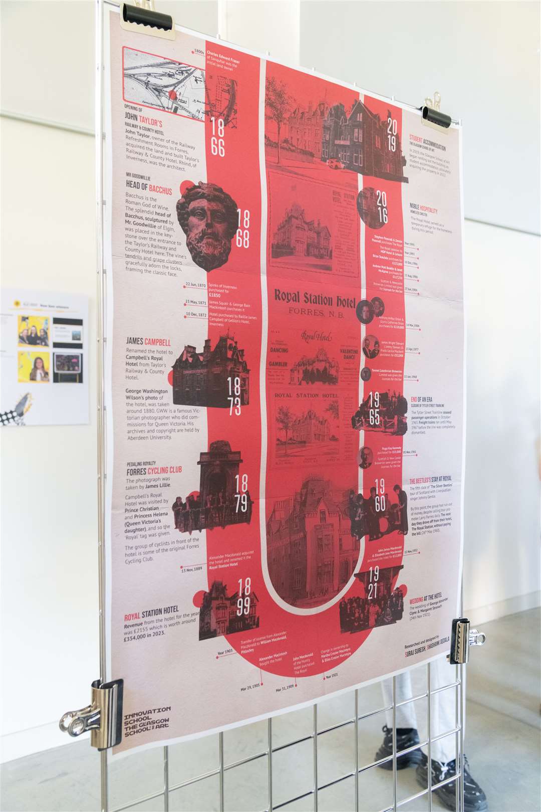 The poster was one of the projects on show at the Glasgow School of Art Exhibition held at Blairs Farm Steading earlier this summer.