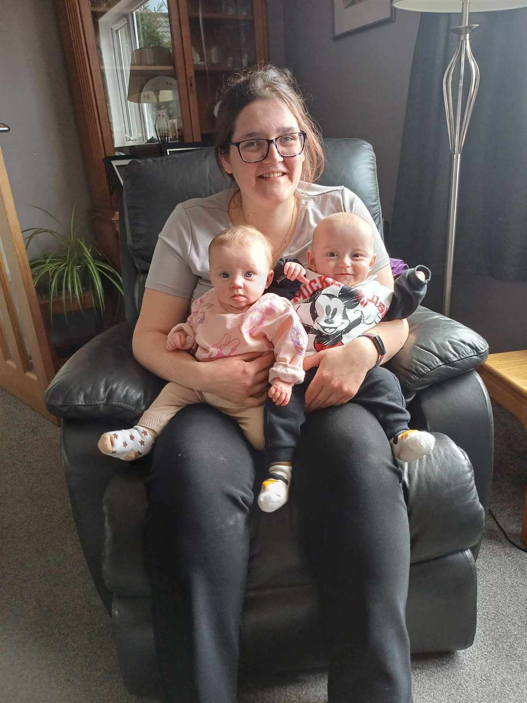 Tash and her twins Isabella and George.