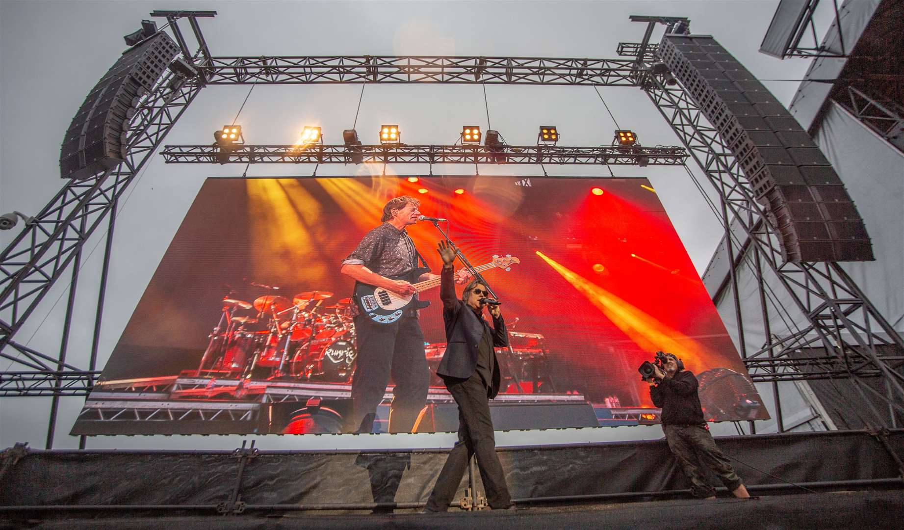Rory Macdonald on stage at Runrig's farewell concert. Picture: Andrew King