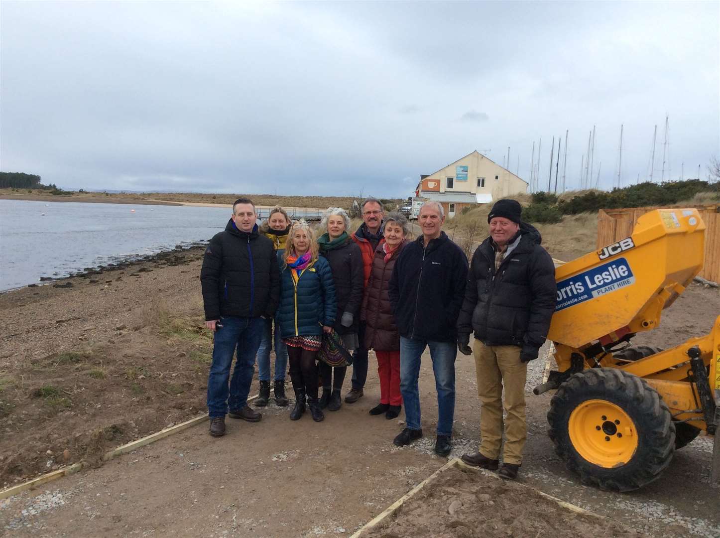 Findhorn Village Conservation Company working group members and landscape architects Horner and MacLennan are thrilled to see the new path under construction by contractor Anderson Group.