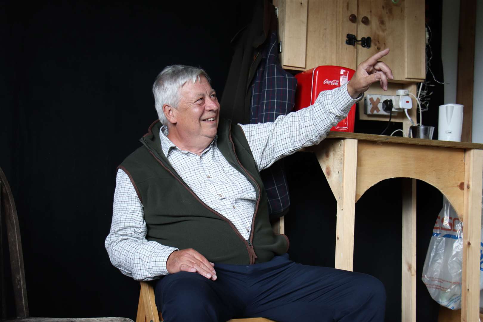 Actor Ron Emslie performing Man Shed.