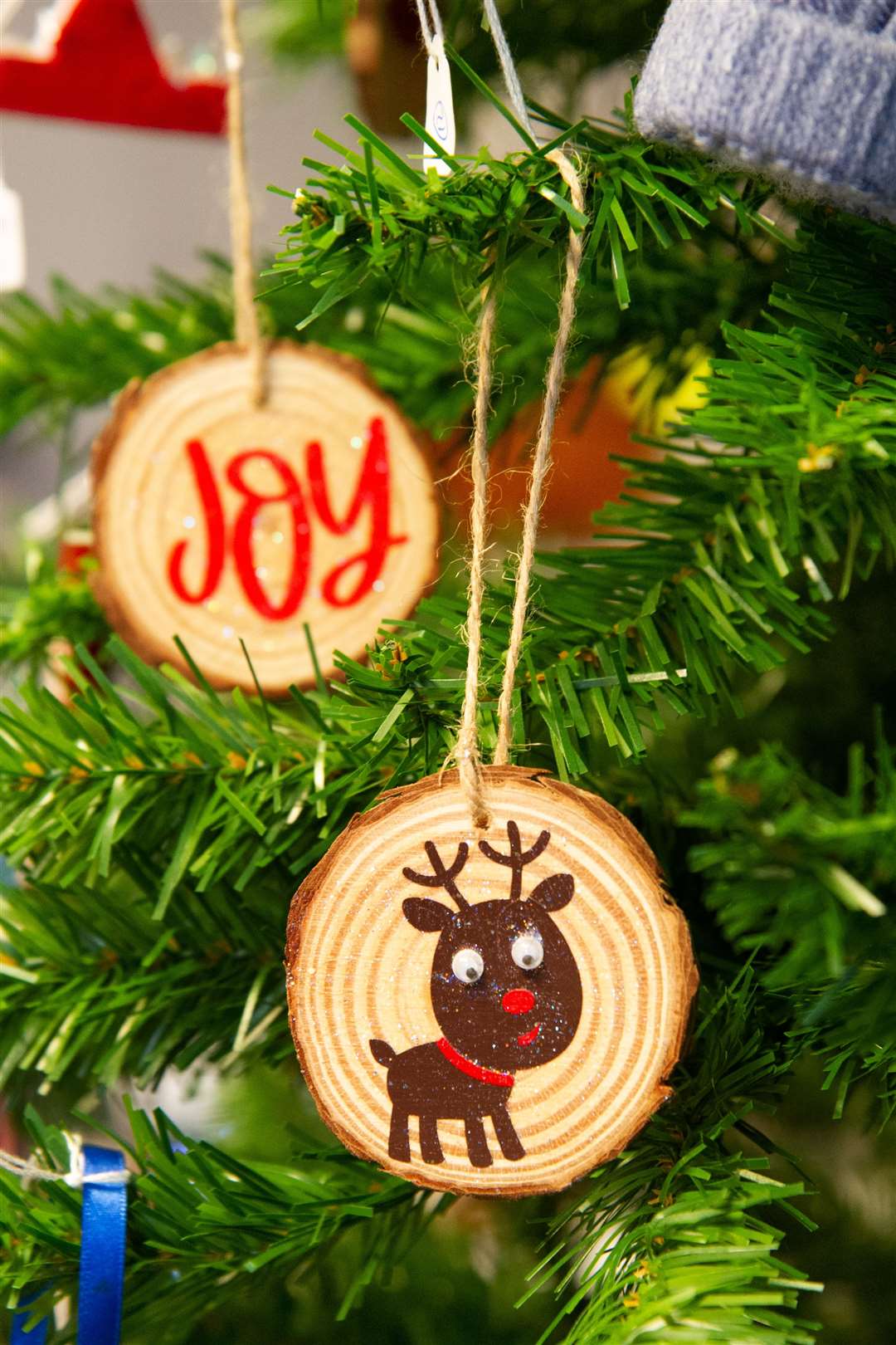 Unique, hand-made tree decorations.
