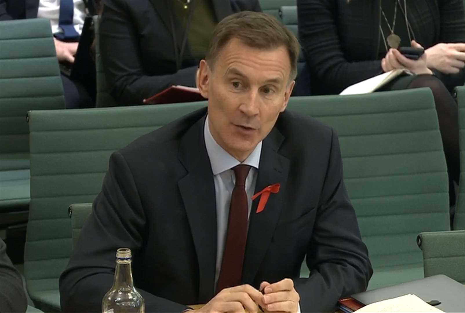 Chancellor of the exchequer Jeremy Hunt at the Treasury Select Committee (UK Parliament/PA)