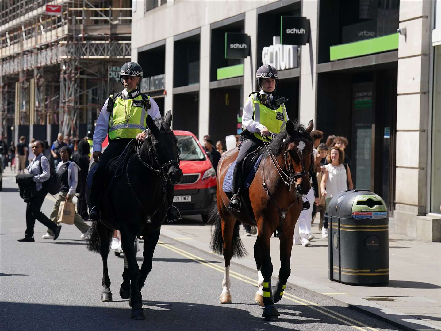 There was an increased police presence in the area (Jonathan Brady/PA)