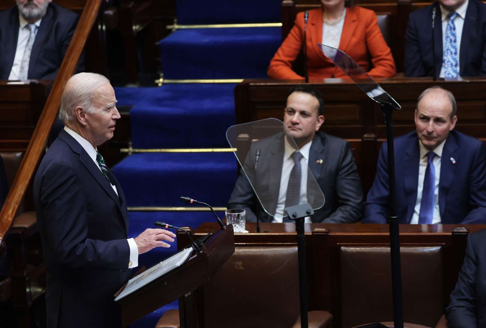 Joe Biden addressing the Oireachtas (Tony Maxwell/PA)