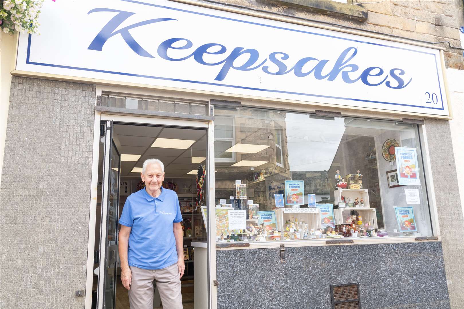 Ray and his new venture - a bric-a-brac shop at 20 High Street - that will support his charity.