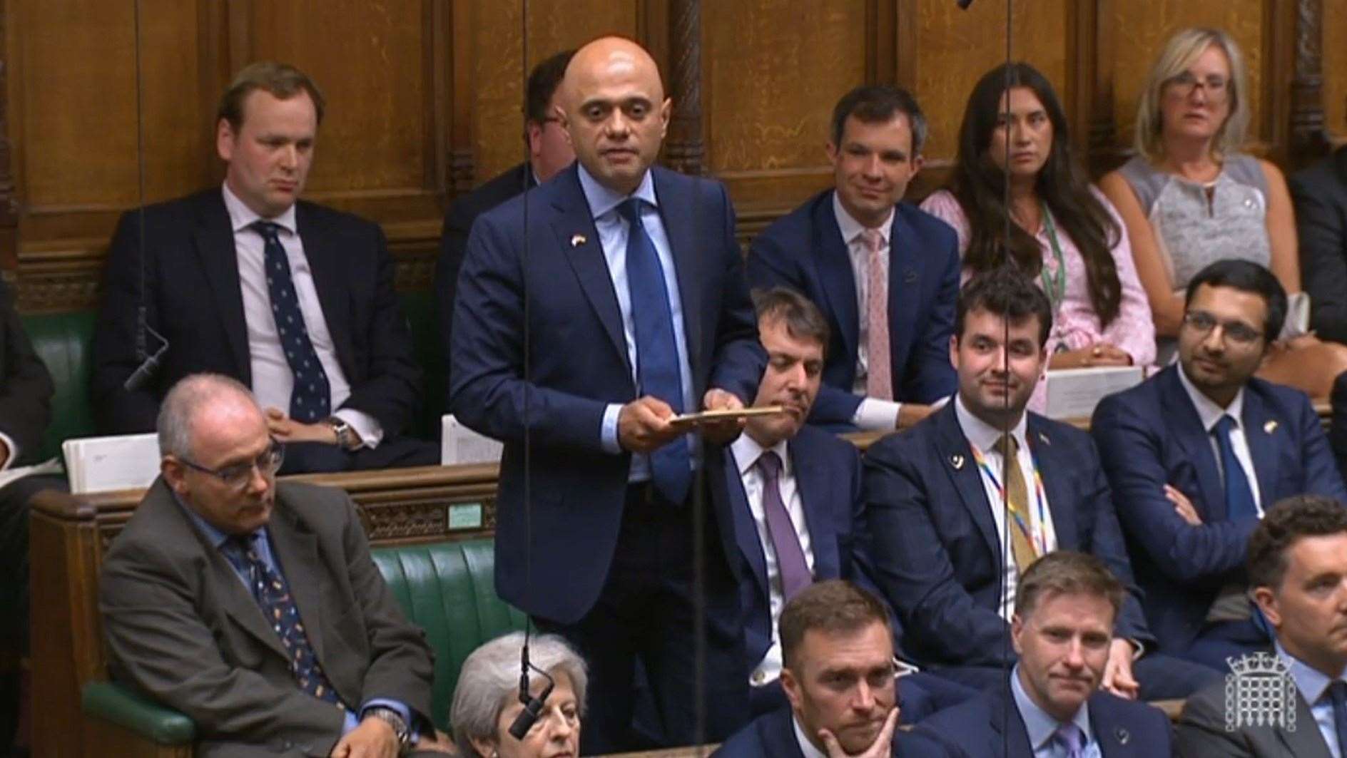 Sajid Javid delivers a personal statement to the House of Commons (House of Commons/PA)