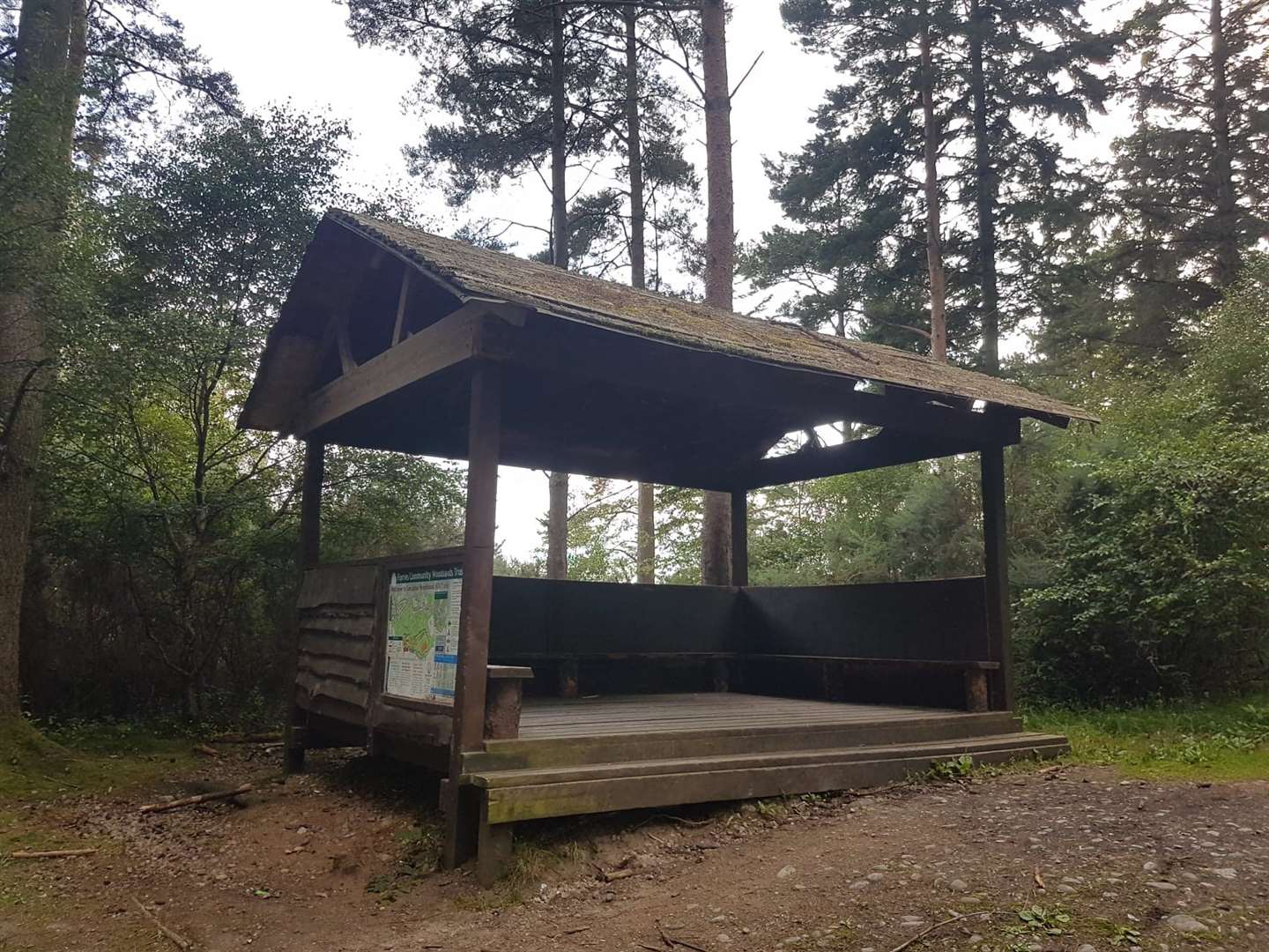 The hut at Sanquhar bike trails.