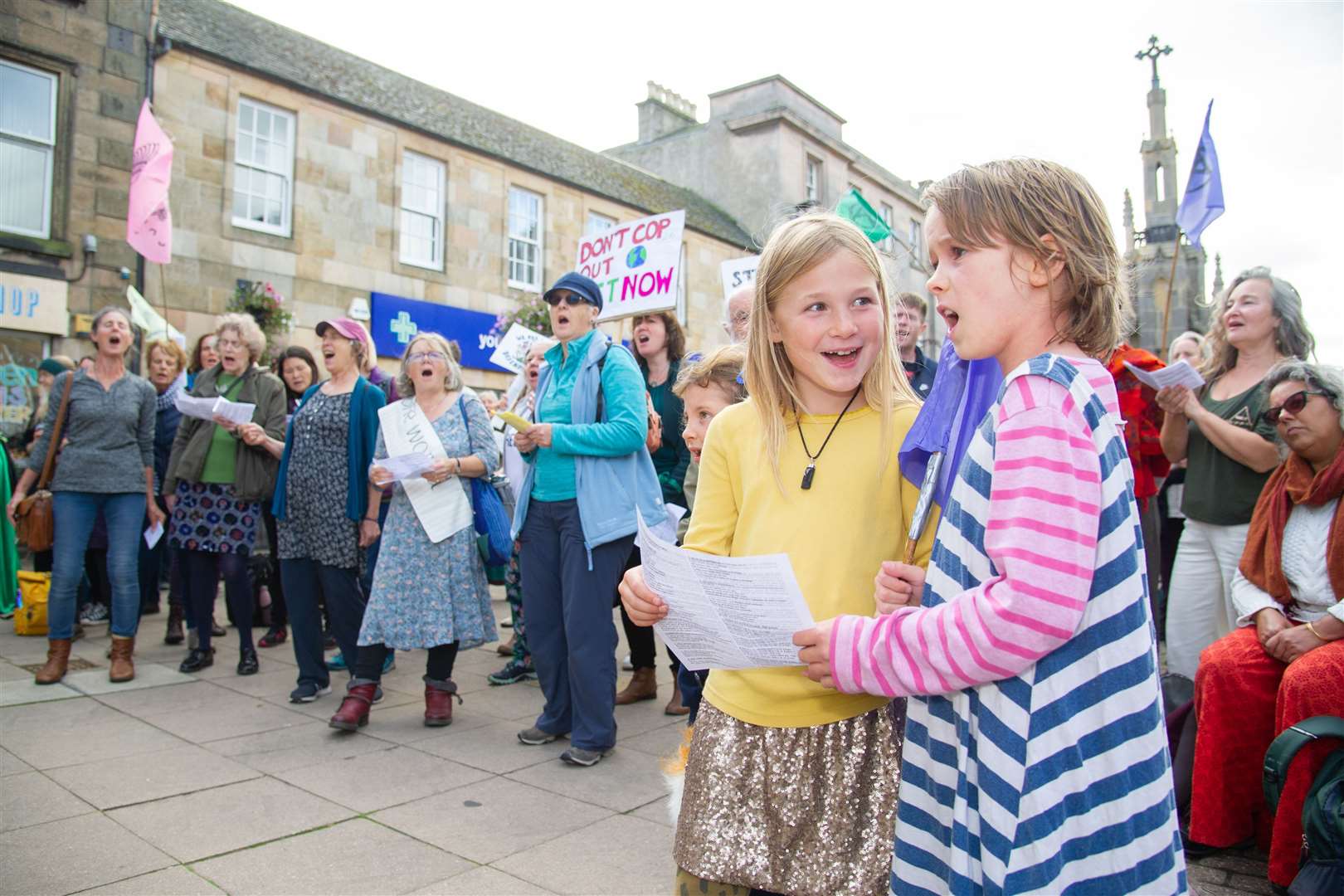 All ages took part in the march...Forres Earth March - Friday 24th September 2021...Picture: Daniel Forsyth..