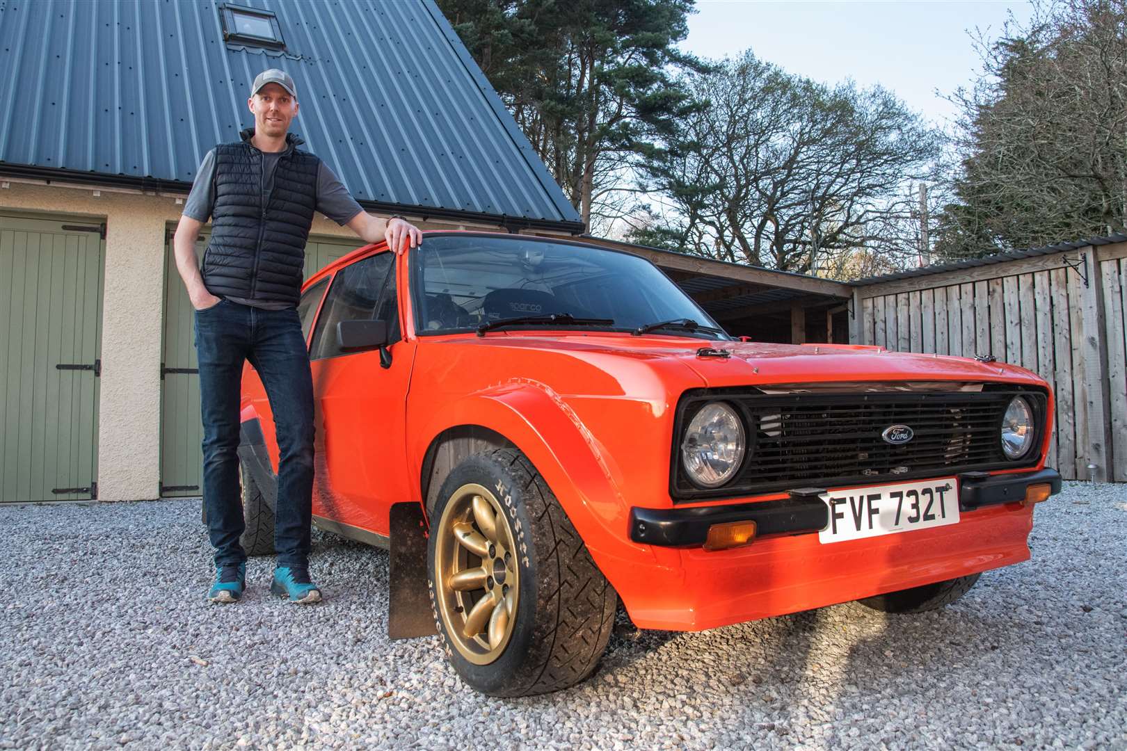 Dougal Brown has been working on a total revamp of his Ford Escort Mk2 over the past four years. Picture: Daniel Forsyth..
