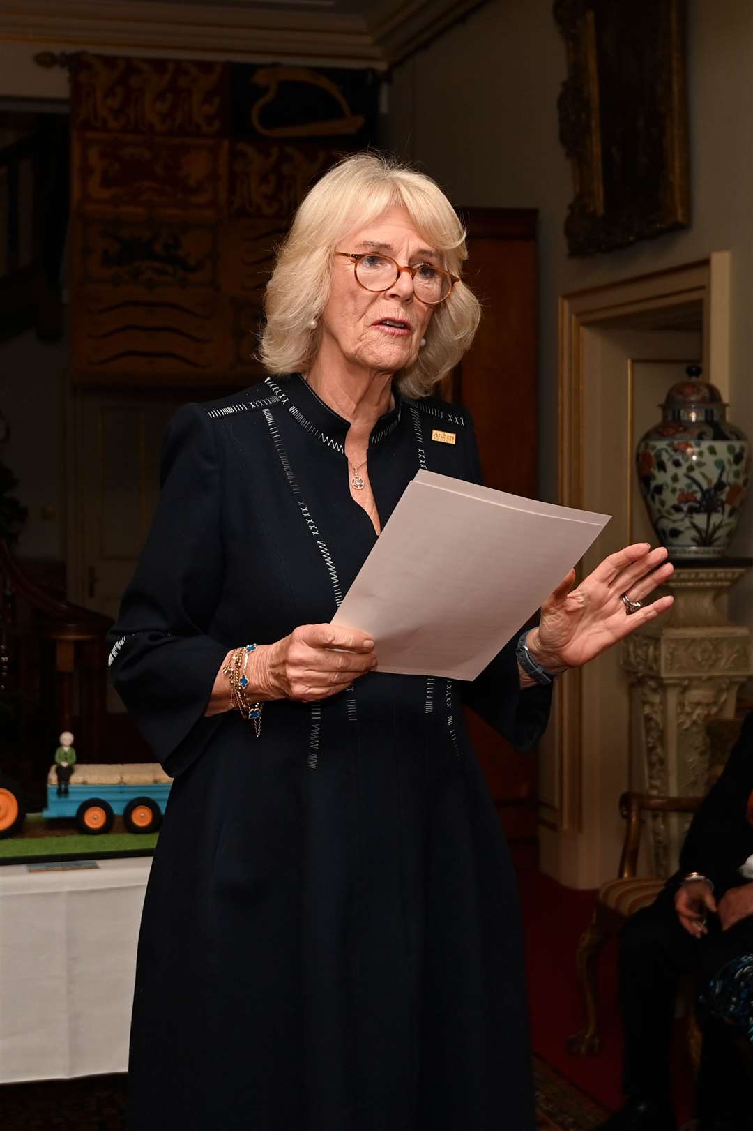 Camilla speaking at a reception to celebrate the 70th anniversary of The Archers in 2021 (Kate Green/PA)