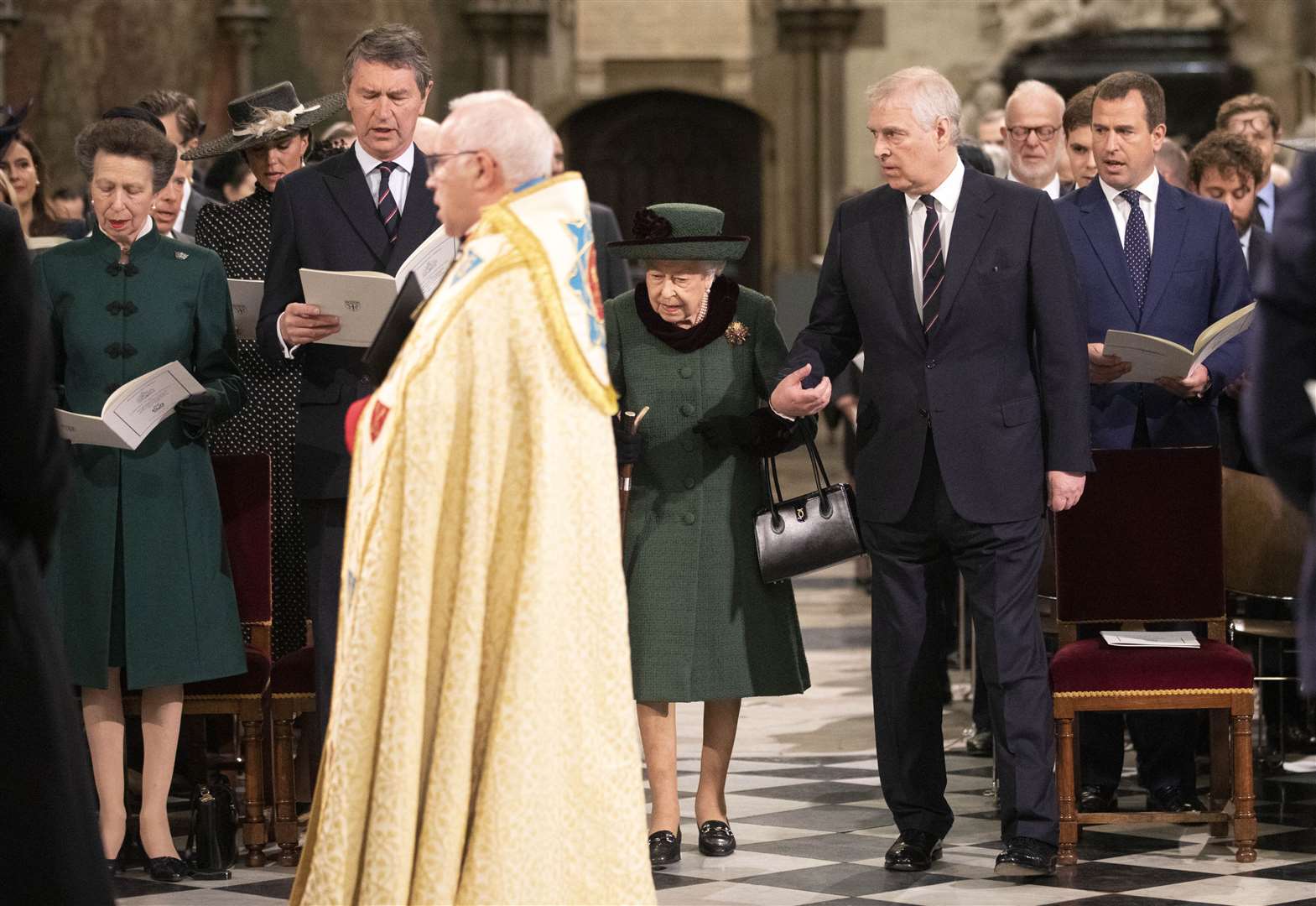The Queen being accompanied by the Duke of York (Richard Pohle/The Times/PA)