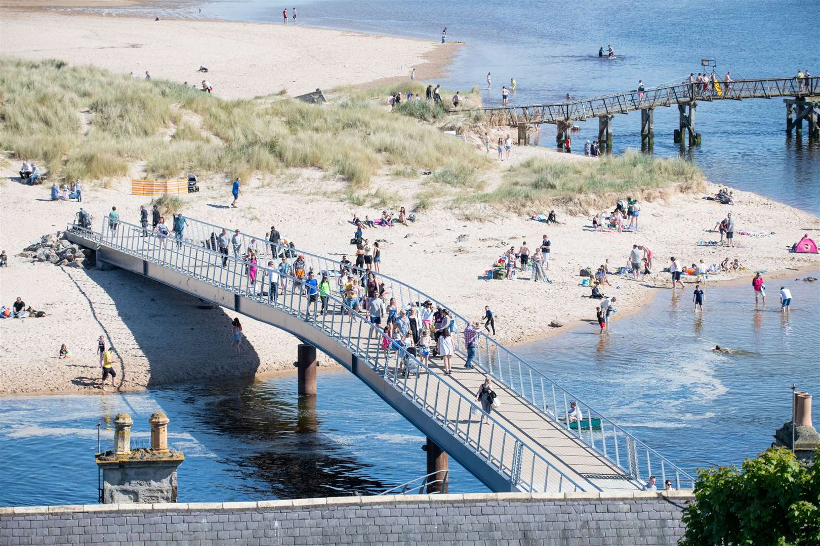 The new bridge makes it easy for visitors to access the stunning east beach. Picture: Daniel Forsyth