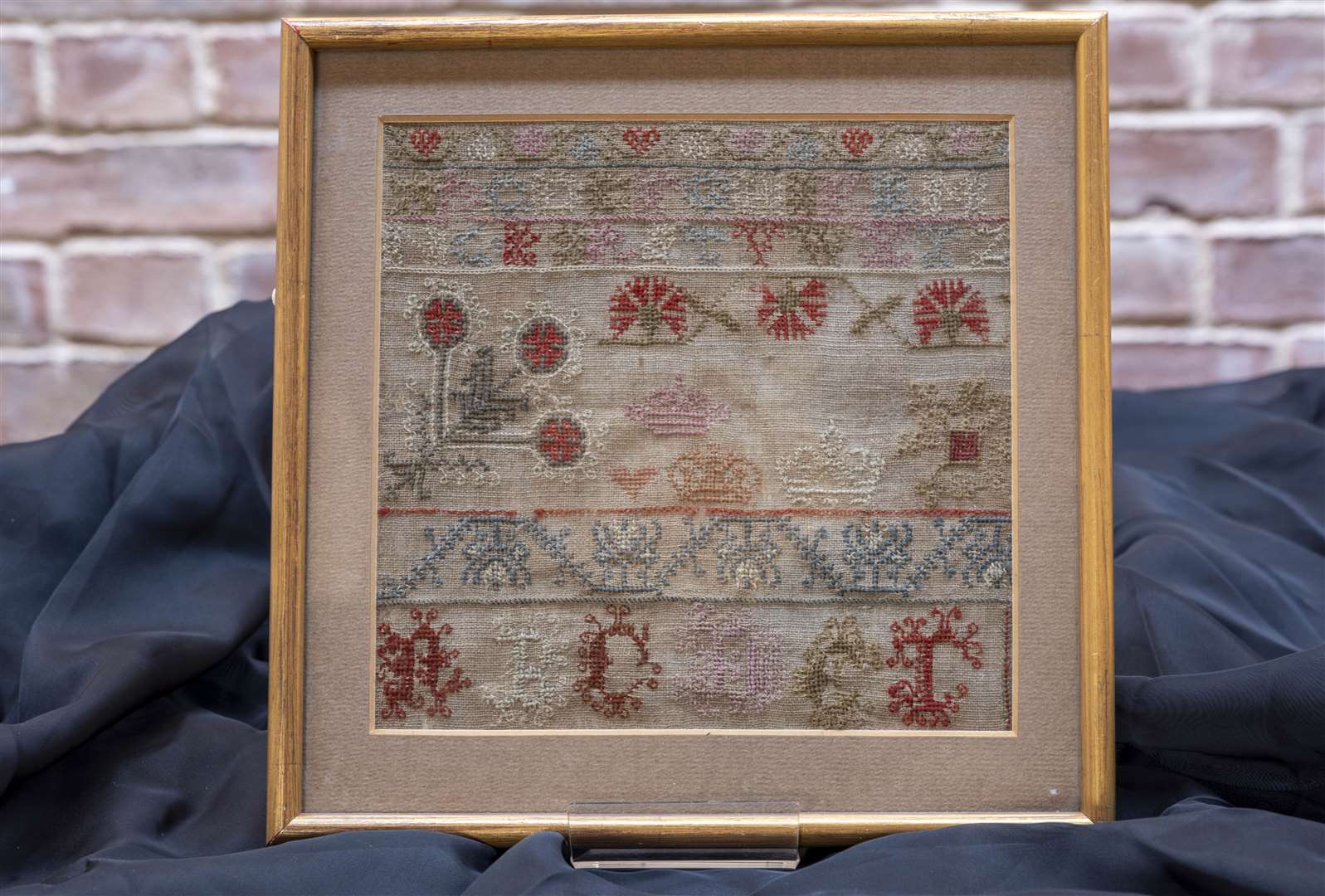 The sampler created by Robert Burns’s youngest sister Isabella Burns (Peter Devlin/National Trust for Scotland/PA)