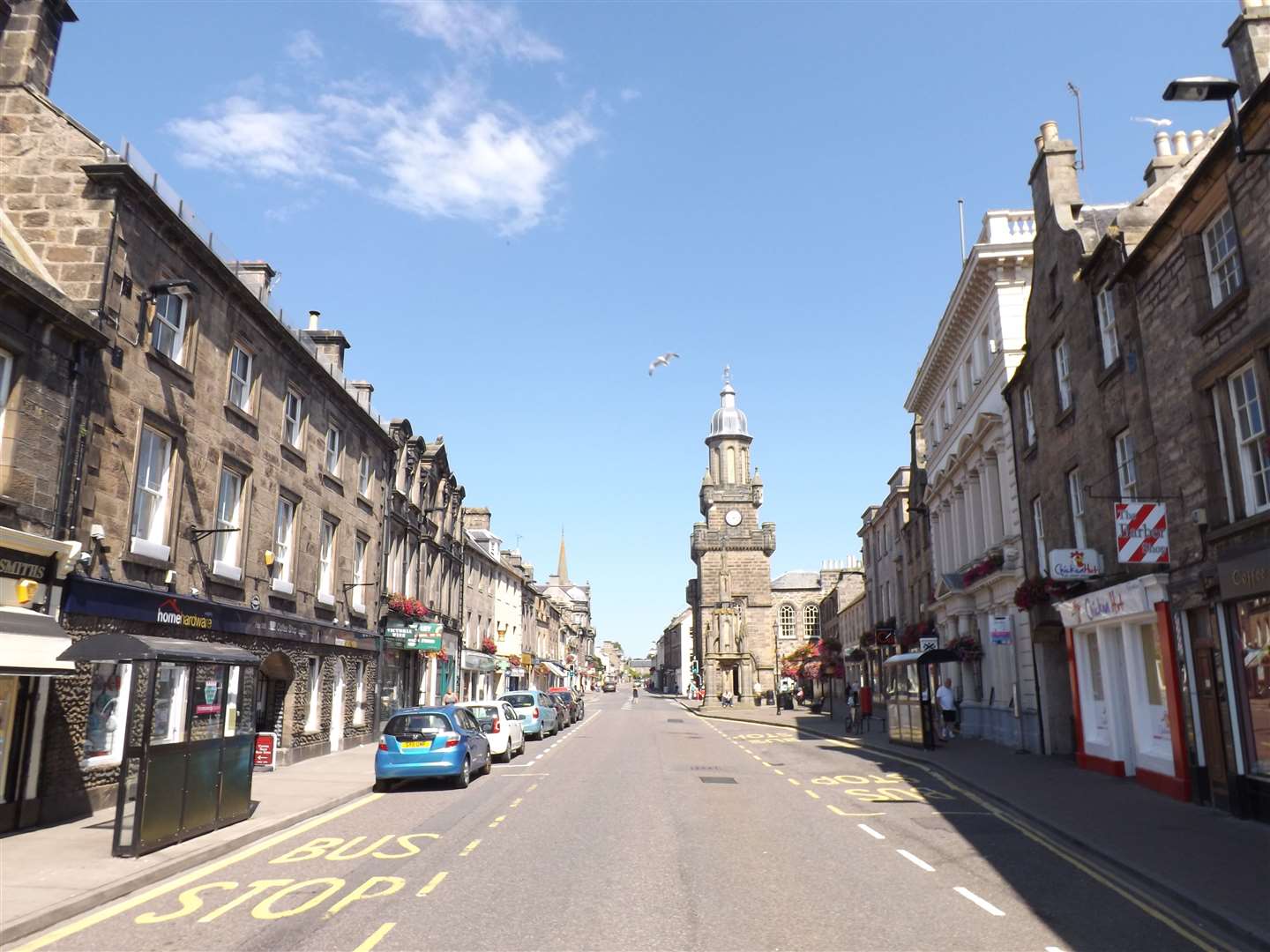 Forres High Street as Moray Council urges start-ups to take part in a new pop-up shop scheme.