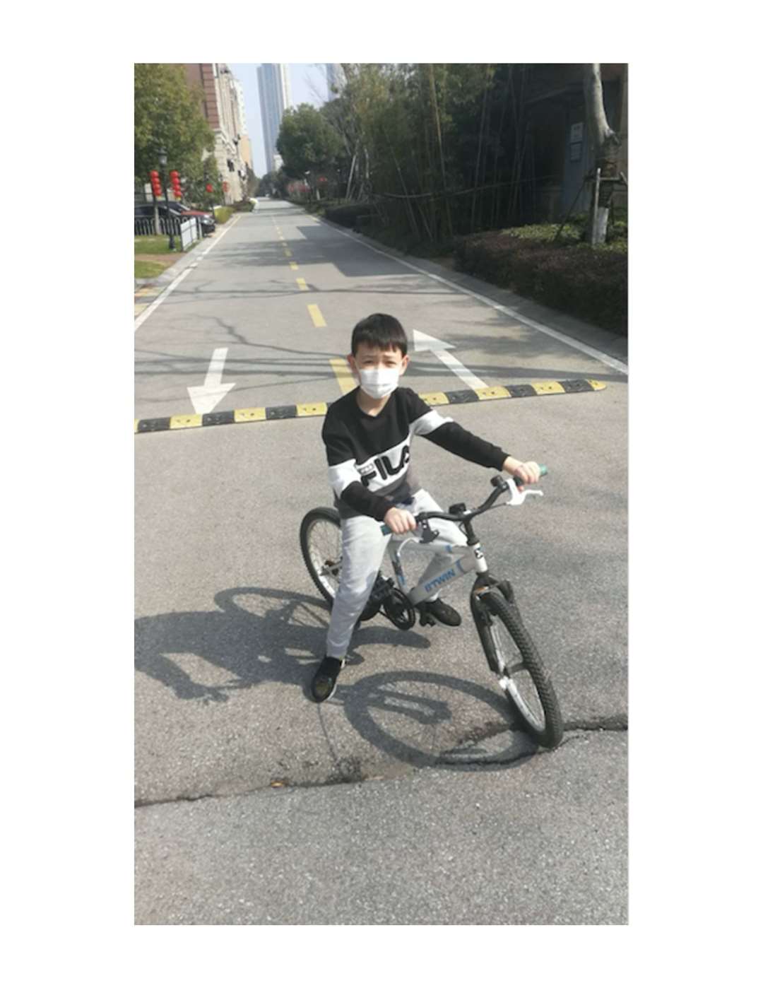 Connor enjoyed cycling on Suzhou's deserted streets when he could.