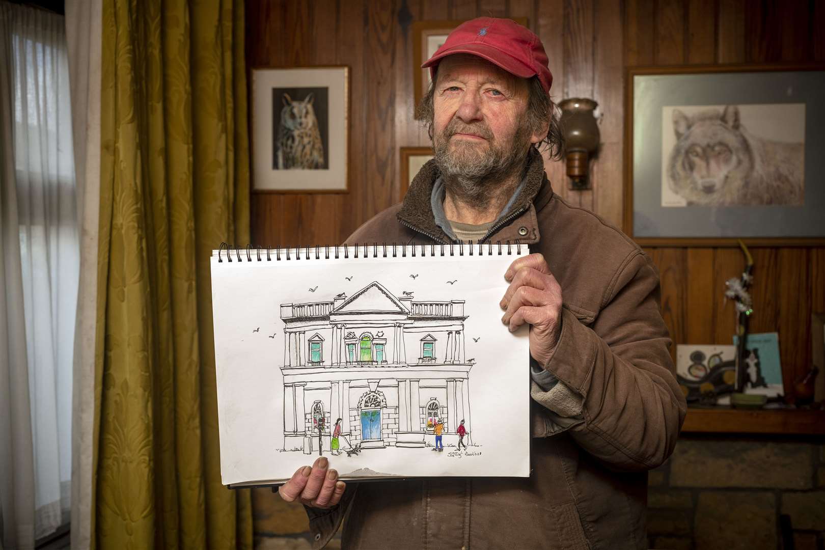 James Collins’ impression of Forres Town Hall. Pictures by Jim Dunn.