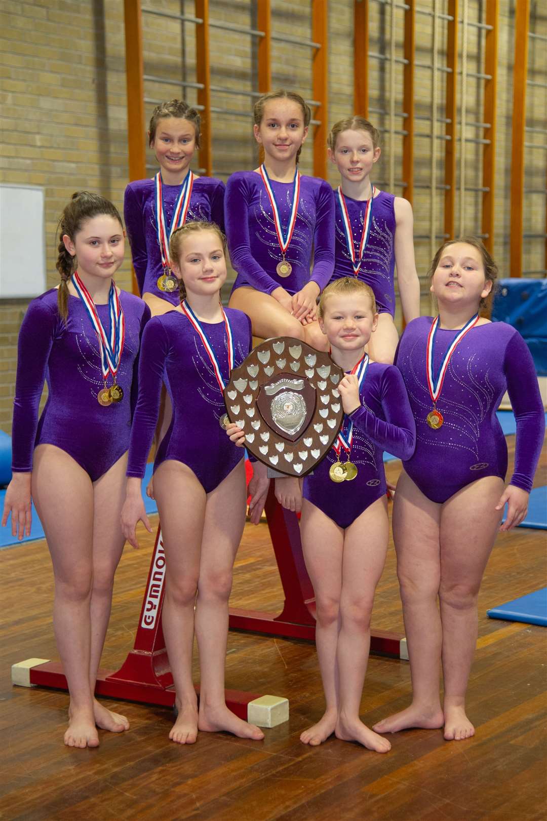 Forres Gymnastics Club, lead by Patsy Fraser-MacKenzie, took a good haul of award winners from the North District Novice and Intermediate Championships in Inverurie...Picture: Daniel Forsyth. Image No.043529.