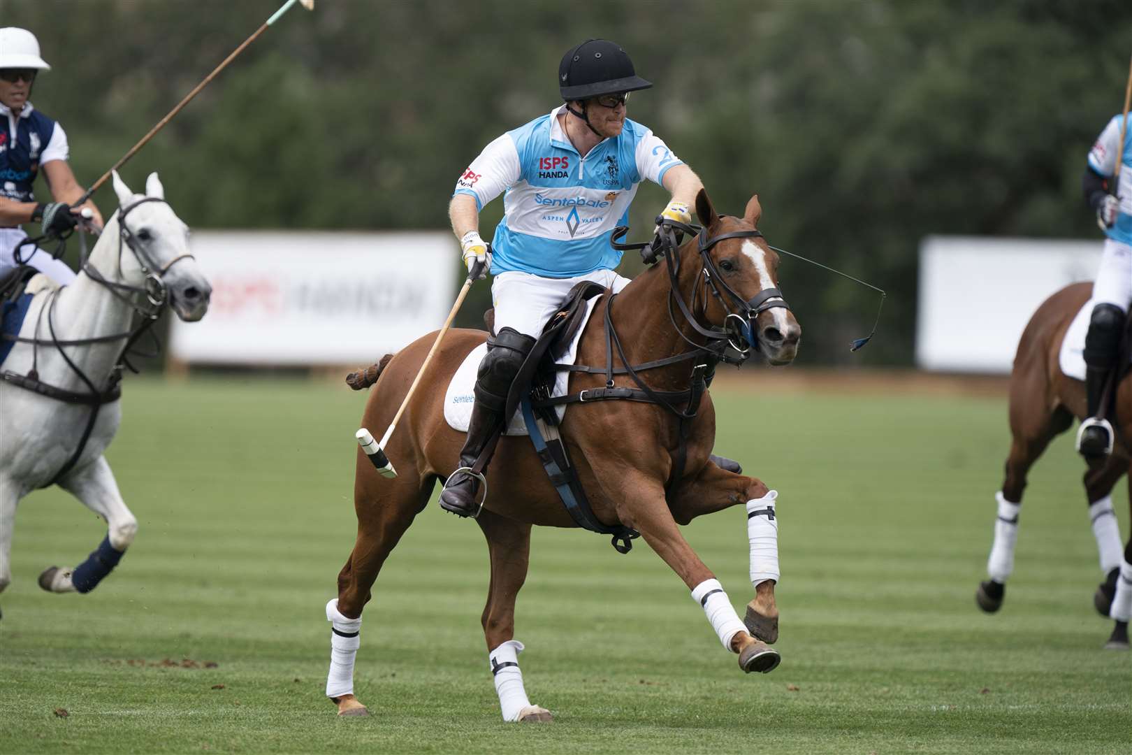 The Duke of Sussex playing in a fundraising polo match for Sentebale in Colorado in 2022 (Kirsty O’Connor/PA)