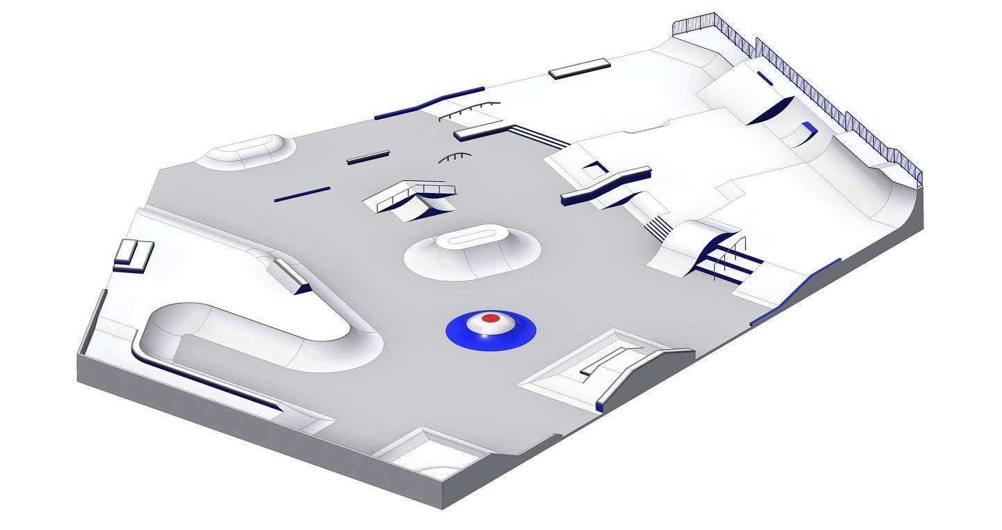 A concept design for a skate park in Forres.