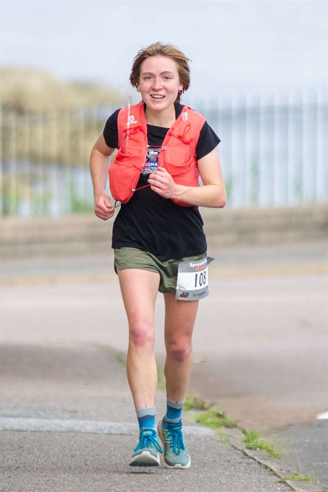 First home for the ladies in 2021 was US runner Katherine Scheibner. Picture: Daniel Forsyth