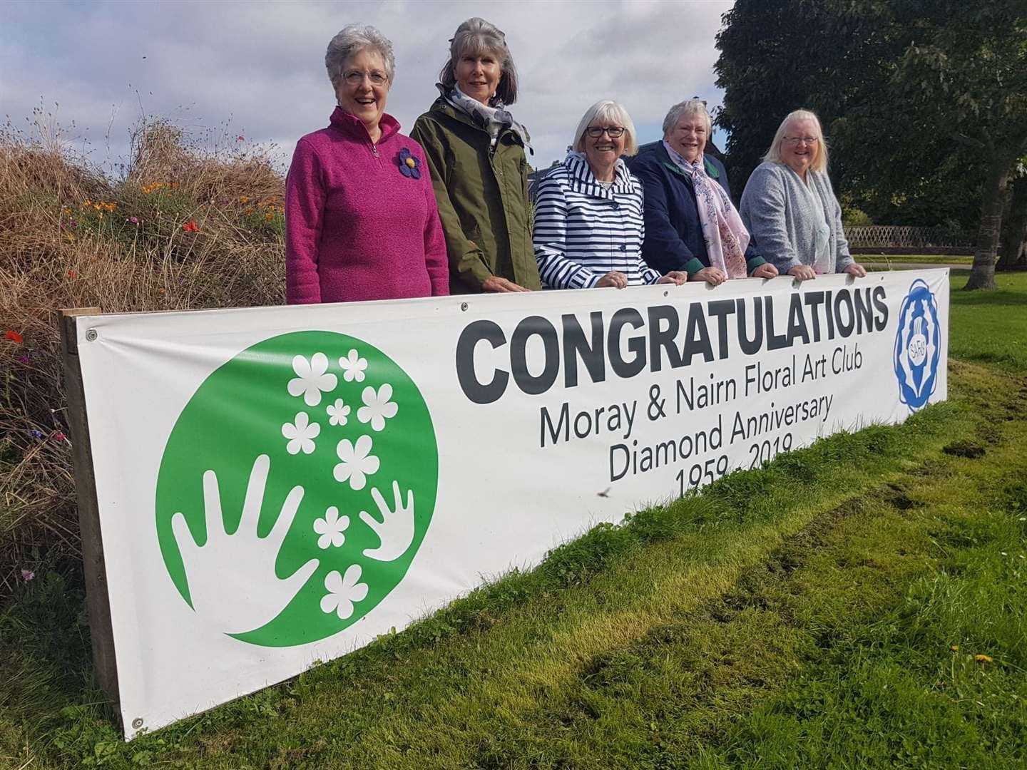 Forres in Bloom people have kindly supported our Anniversary by mentioning us in their banner with the wildflowers.