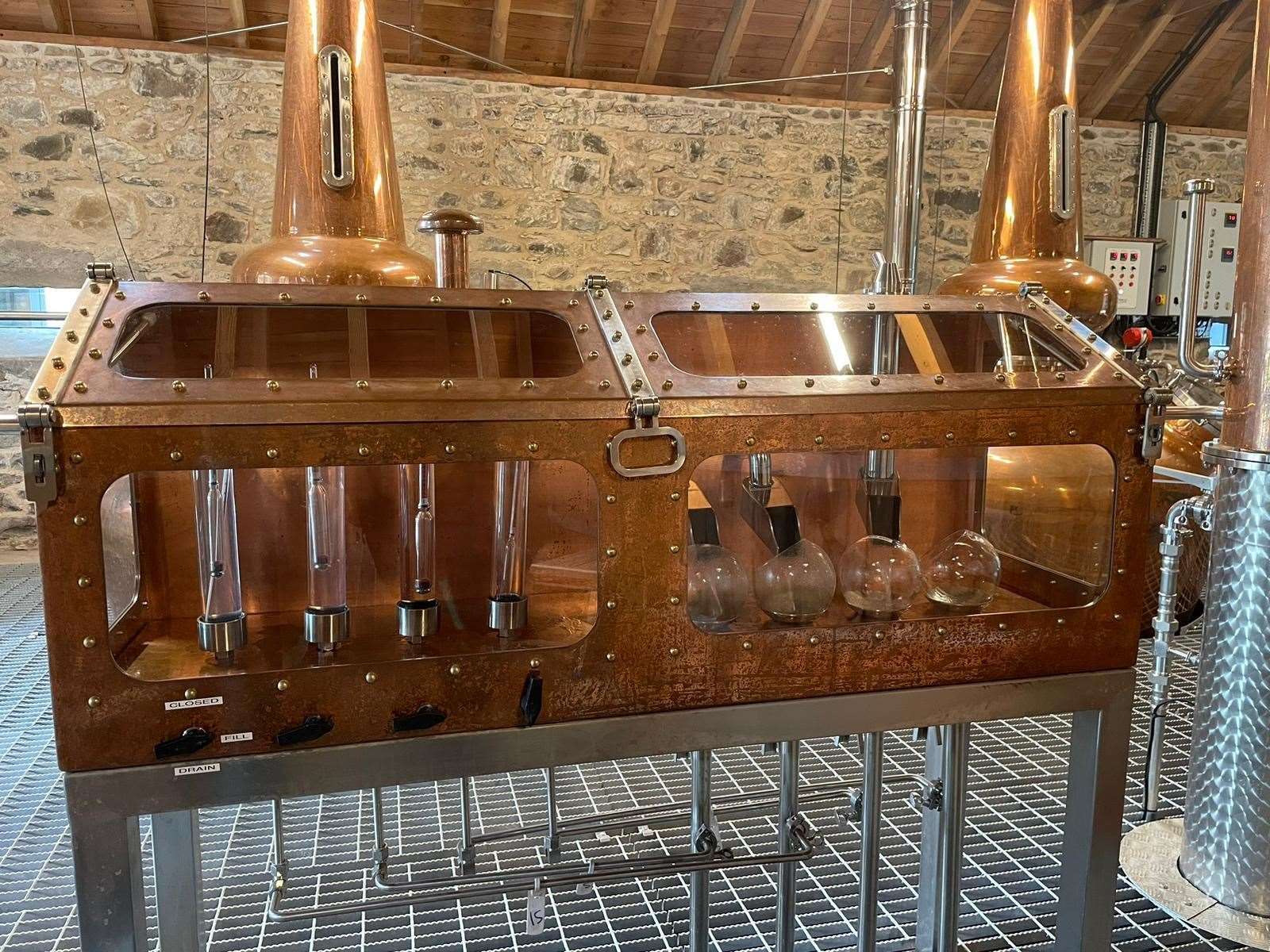 The distillery spirit safe.