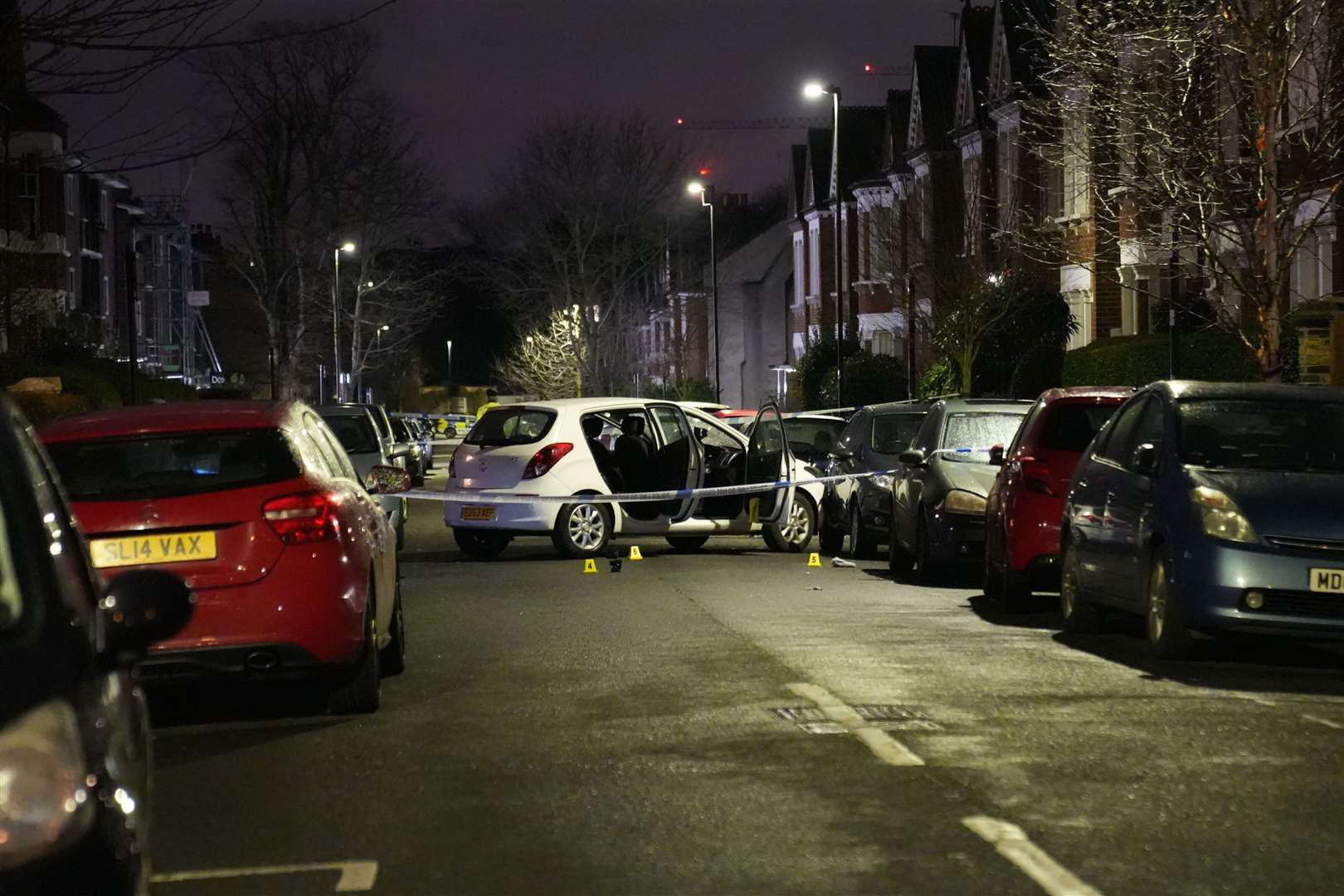 The scene of the incident near Clapham Common (James Weech/PA)