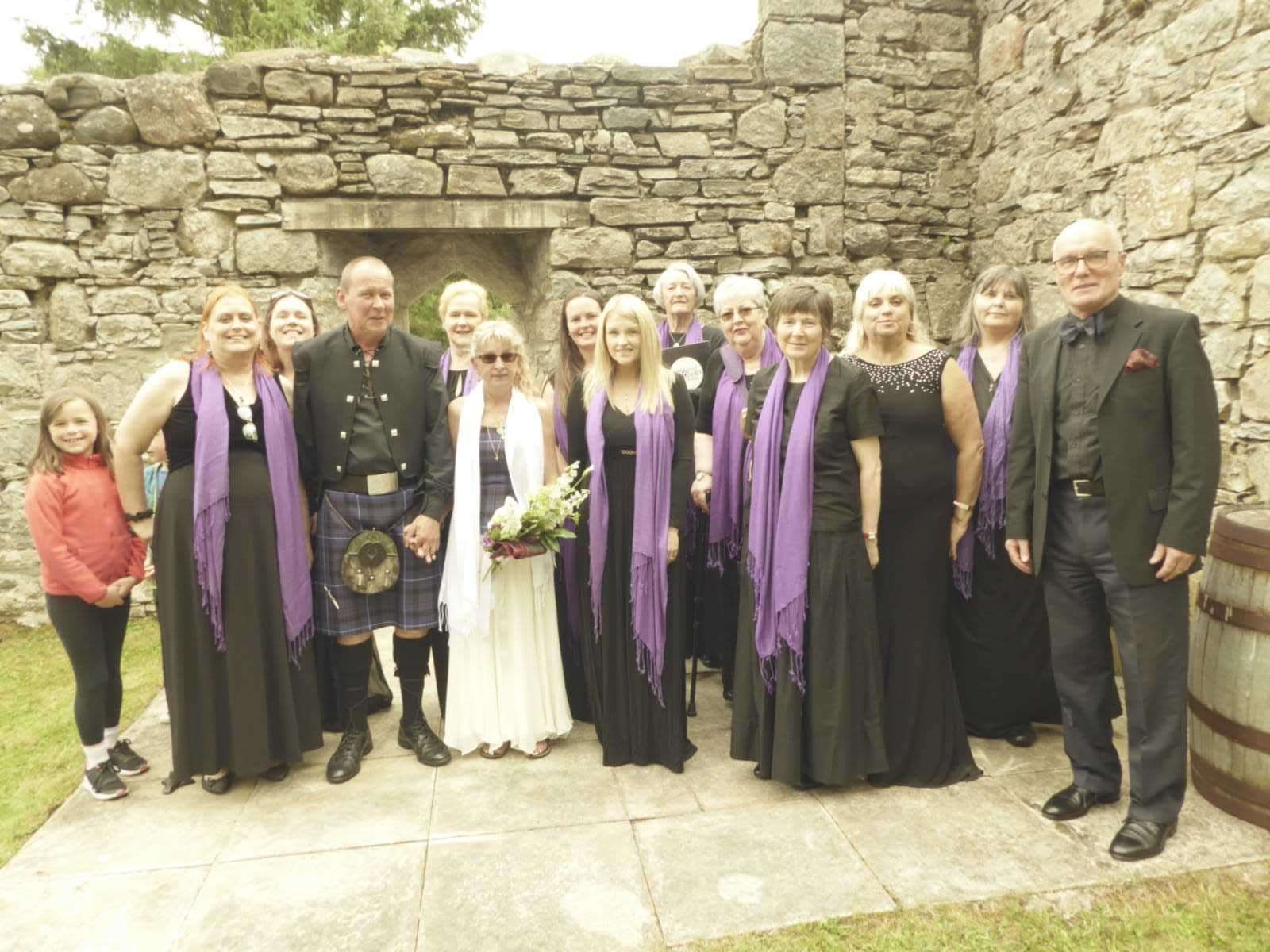 Kinloss Military Wives Choir’s vow renewal at Laggan on July 16 this year.