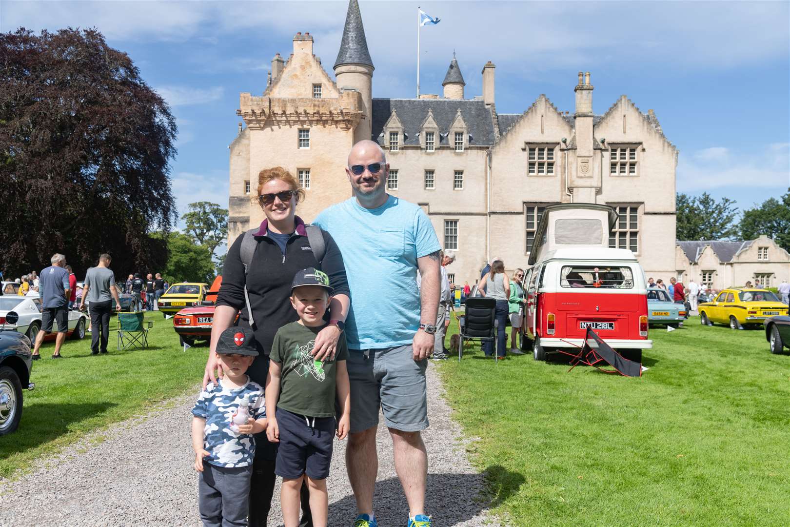 The Platts family enjoying the event at Brodie Castle.