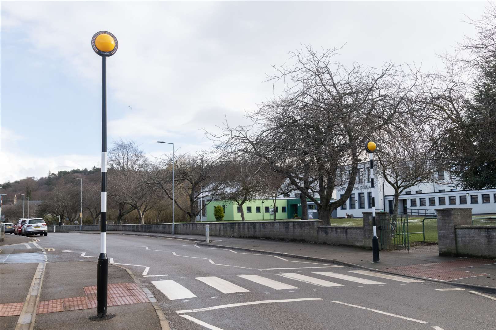 The zebra crossing lights outside Applegrove Primary School were out of order for eight months.