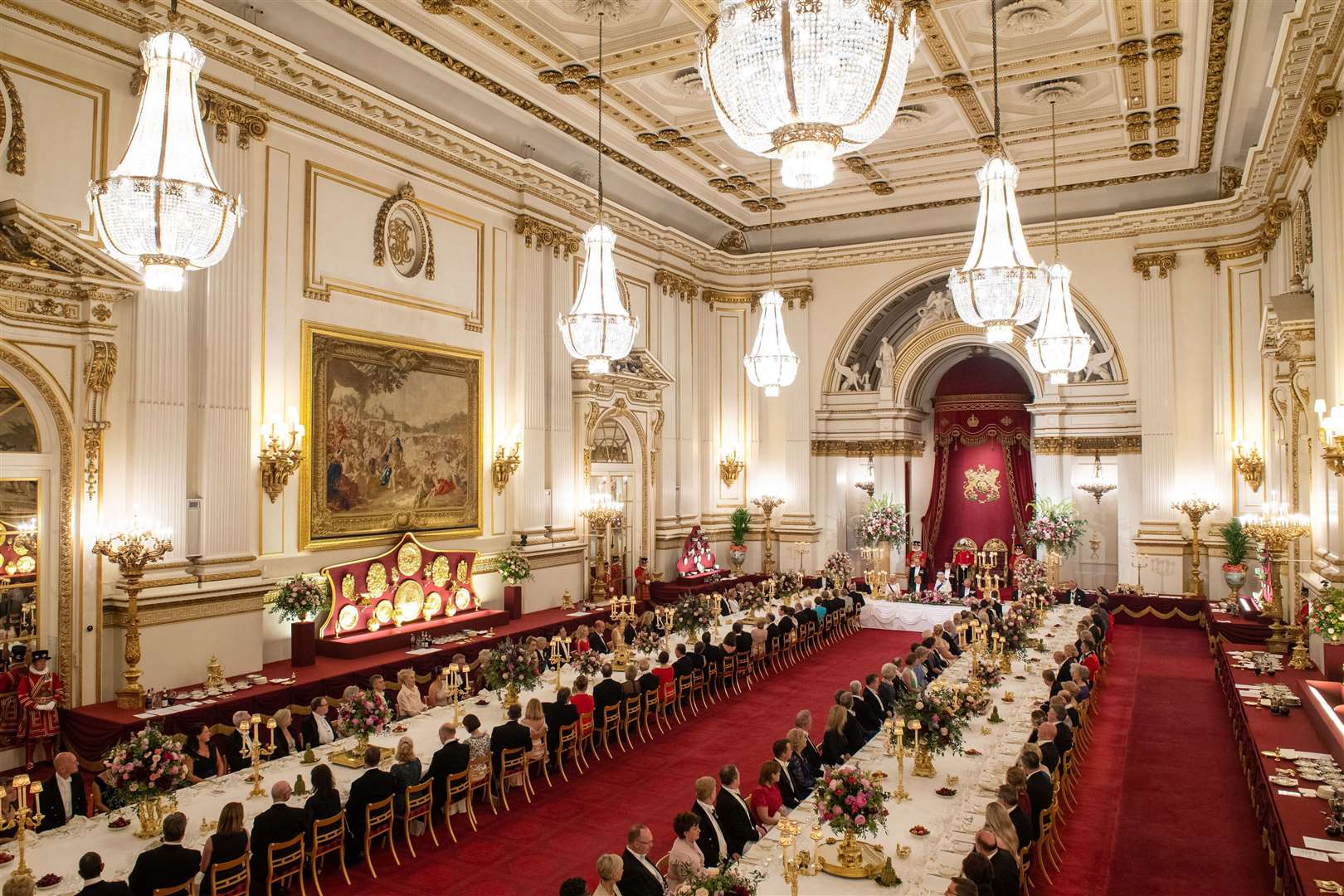 A state banquet at Buckingham Palace (Dominic Lipinski/PA)
