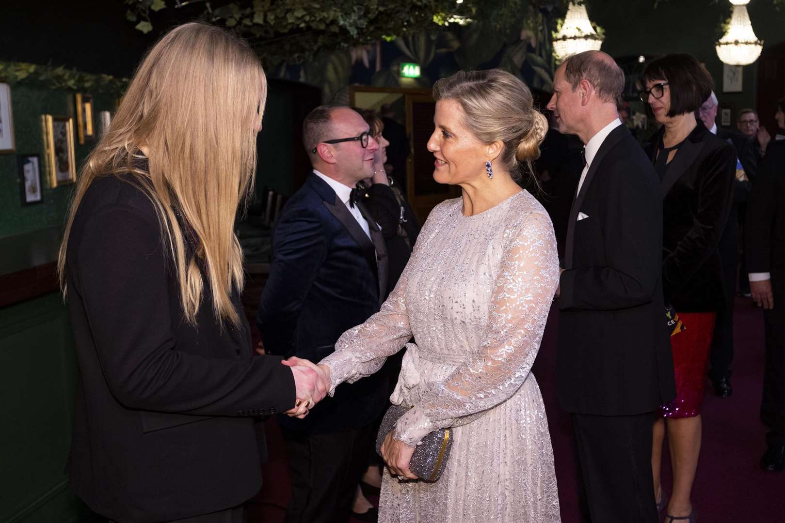 The Countess of Wessex chats to Sam Ryder (David Parry/PA)