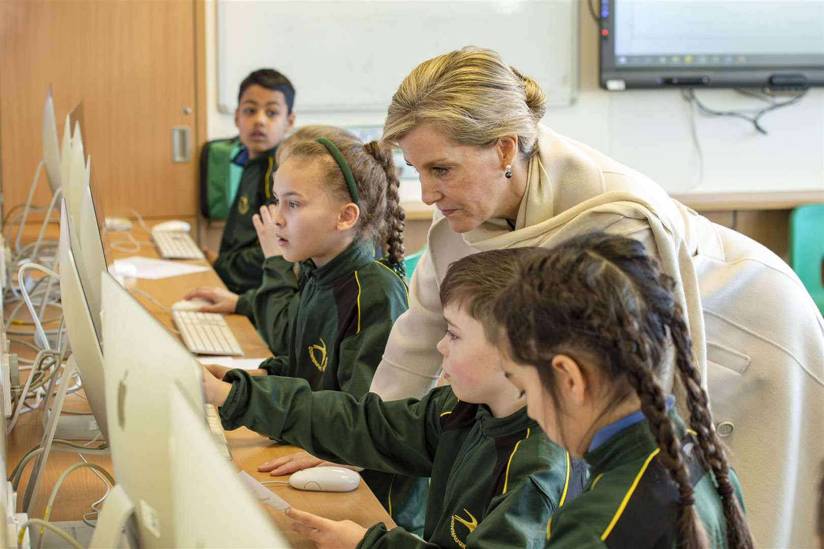 The Countess of Wessex during a visit to Connaught Junior School (Andy Newbold/PA)